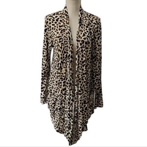 Shiela Rose Leopard Print Open Cardigan